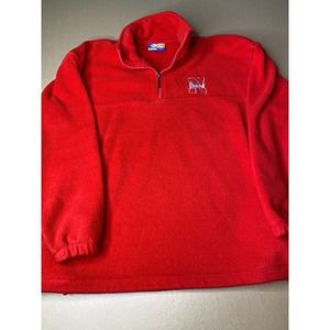 Vintage XNT Nebraska Red Embroidered Fleece Sweatshirt Pullover Size Large